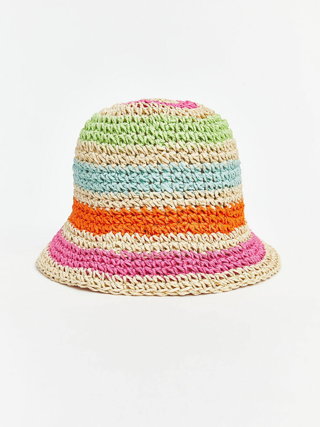 Color Blocked Baby Girl Straw Hat -S5G246Z1-M0T