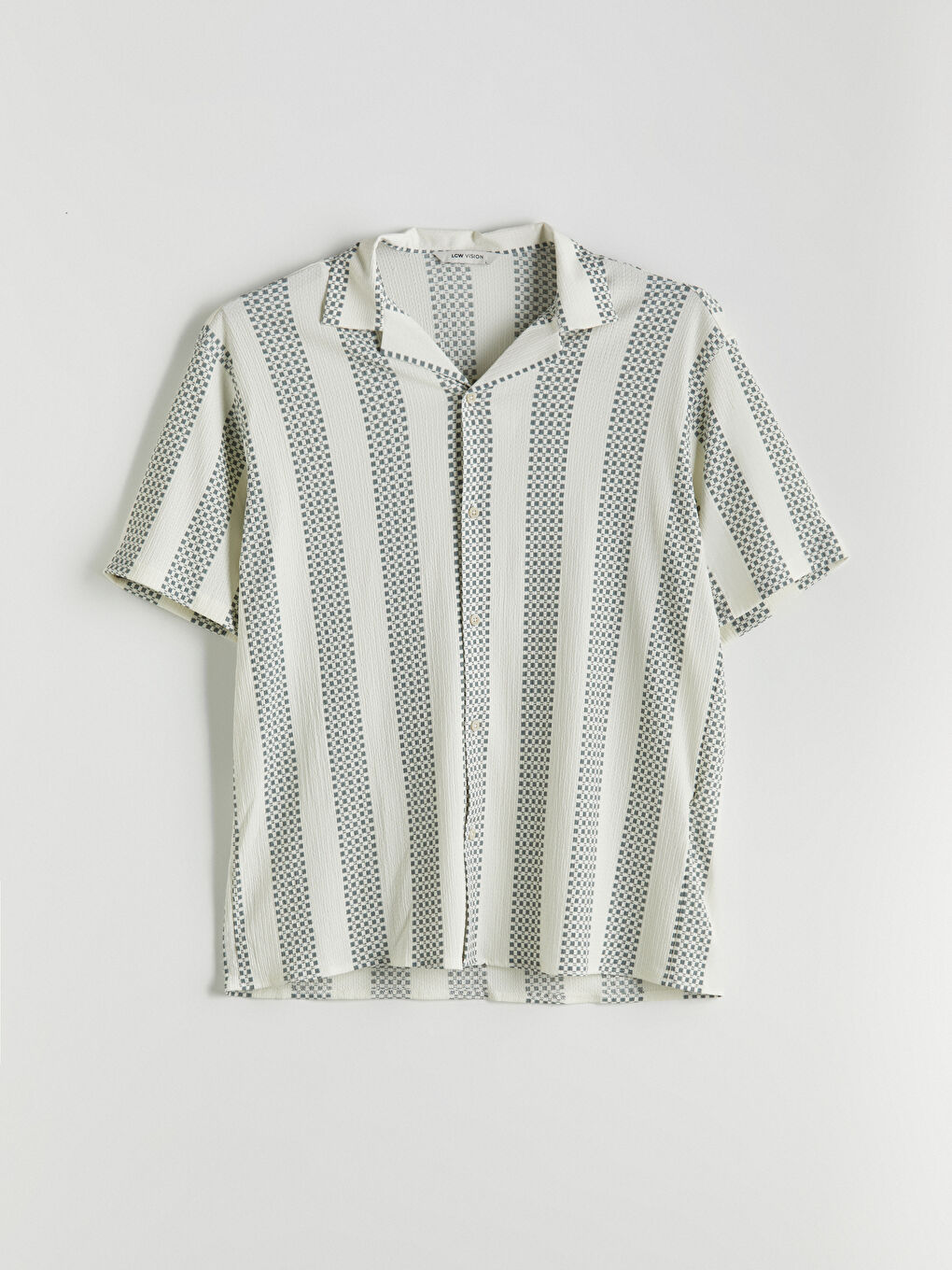 Regular Fit Short Sleeve Patterned Men's Shirt -S5G263Z8-LSY