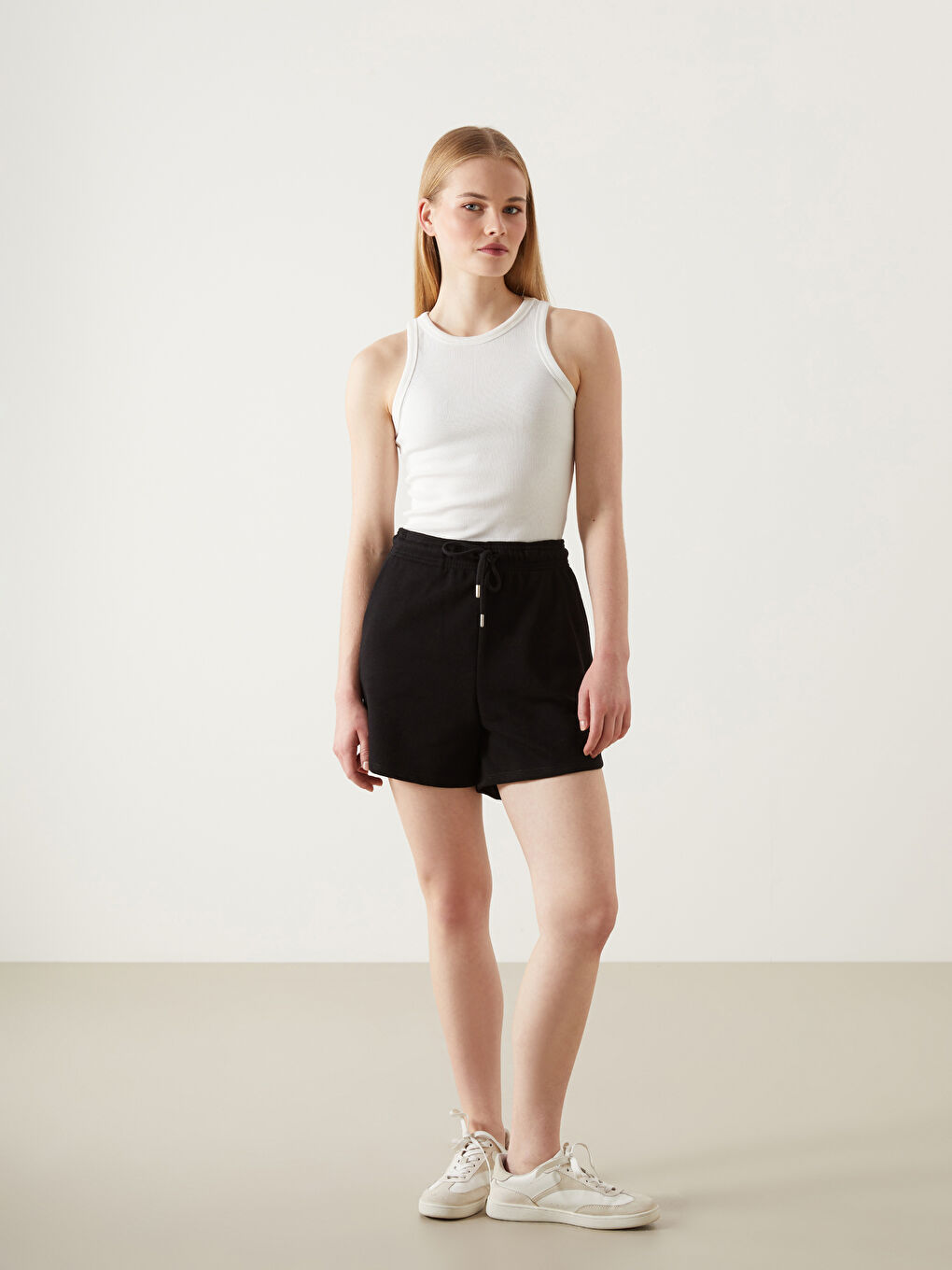 Elasticated Waist Women's Shorts -S5G274Z8-CVL