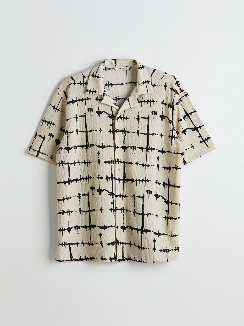 LCW Vision Regular Fit Short Sleeve Patterned Men's Shirt -S5G286Z8-R9J