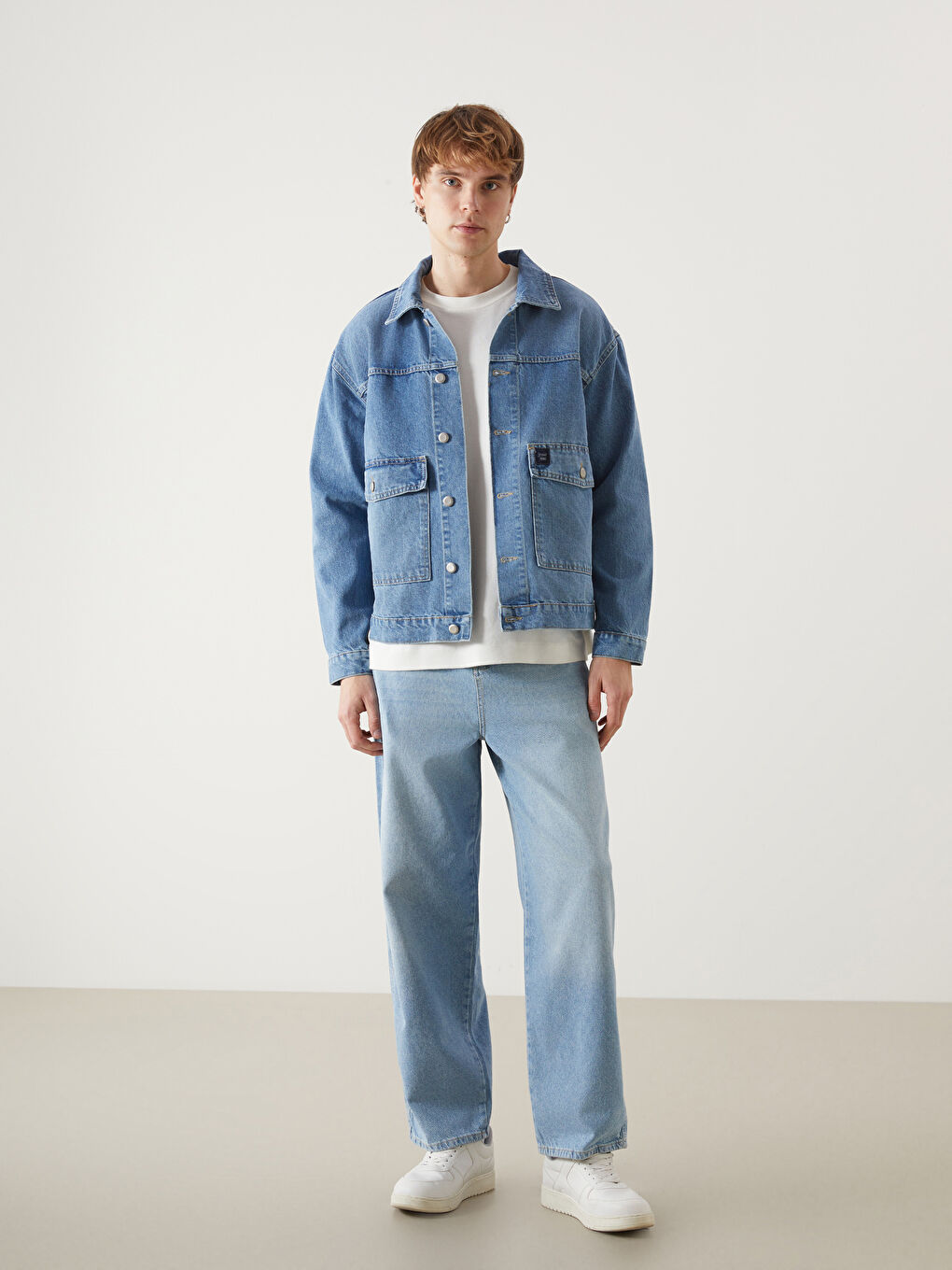 İndigo Super Baggy Fit Erkek Jean Pantolon