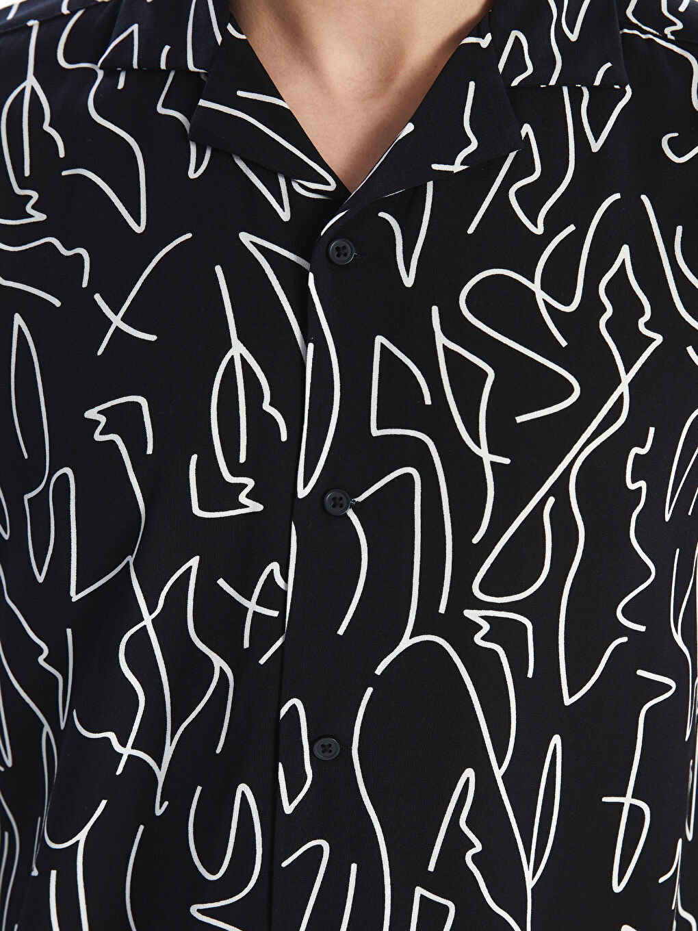 Chemise pour Hommes à Manches Courtes À Motifs en Viscose Coupe Régulière-2