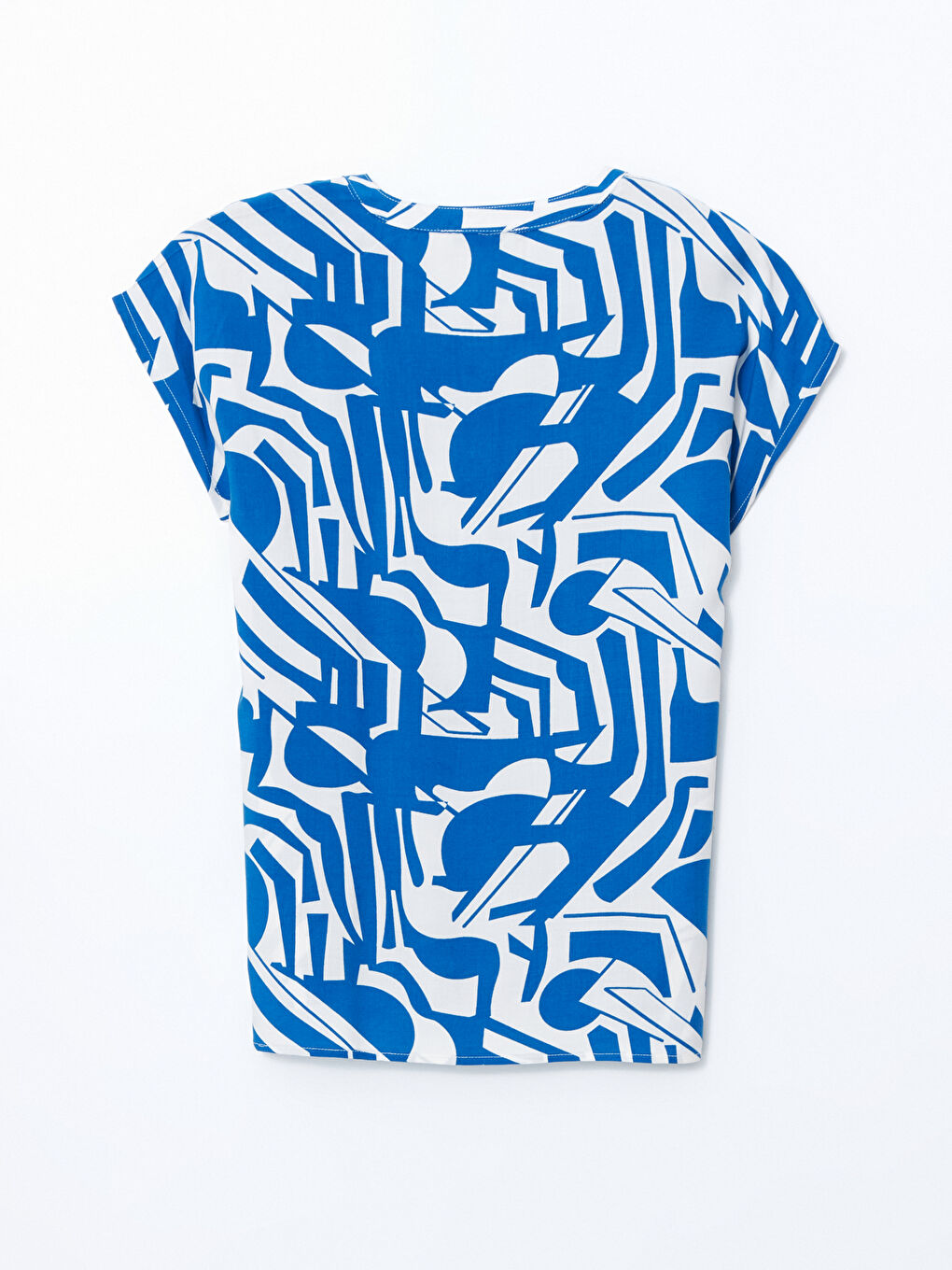 Notch Neck Patterned Women's Blouse -S5G318Z8-LSJ