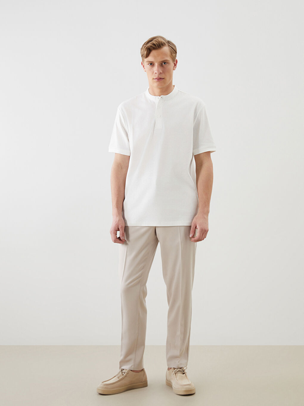 SOUTHBLUE Grandad Collar Short Sleeve Men's T-Shirt -S5G352Z8-R9J
