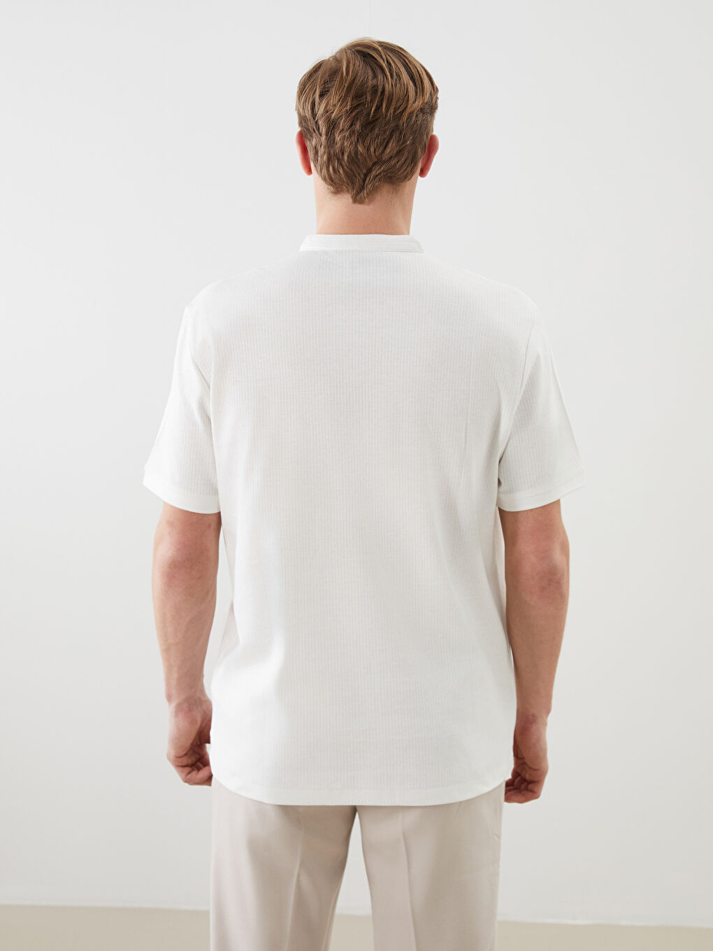 SOUTHBLUE Grandad Collar Short Sleeve Men's T-Shirt -S5G352Z8-R9J