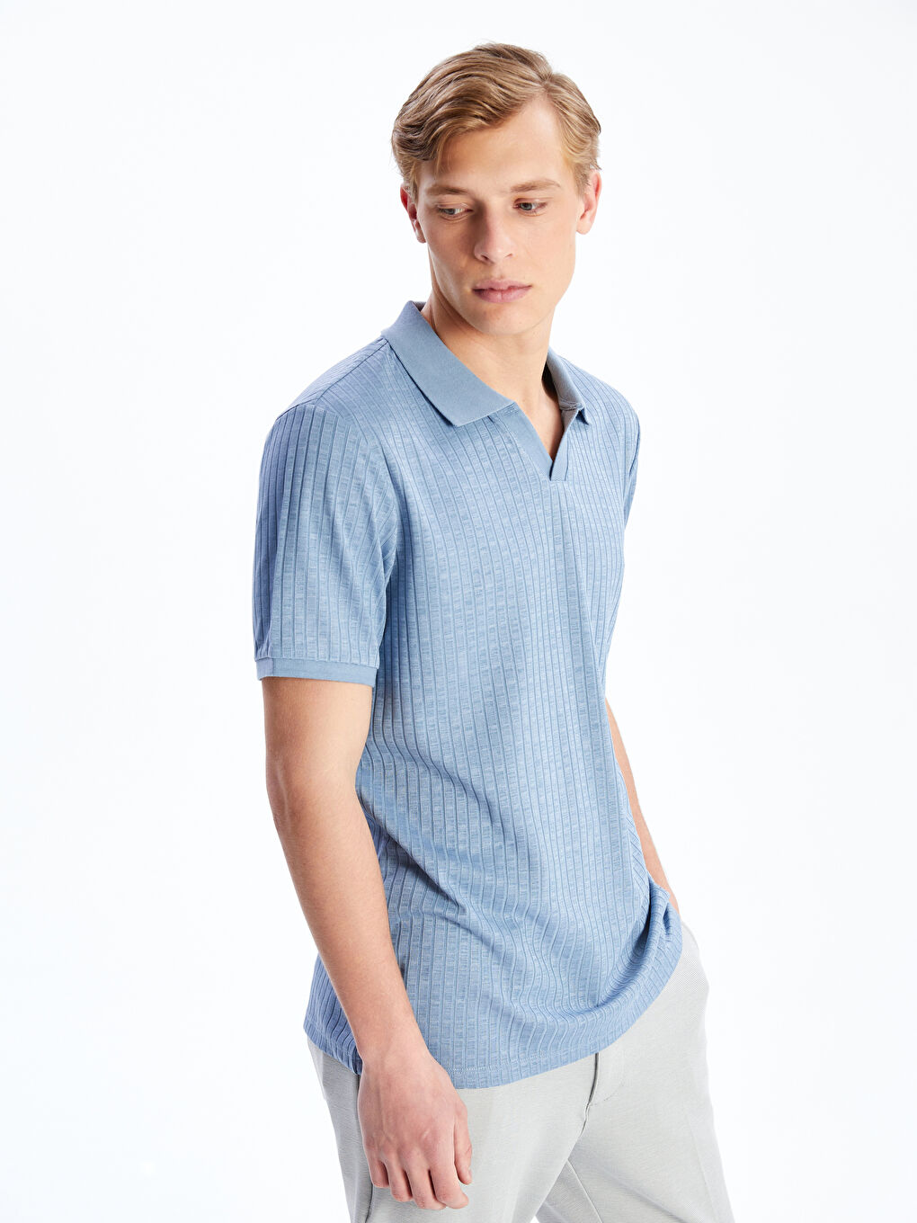 LCW Vision Men's Polo Neck T-Shirt -S5G358Z8-CTD