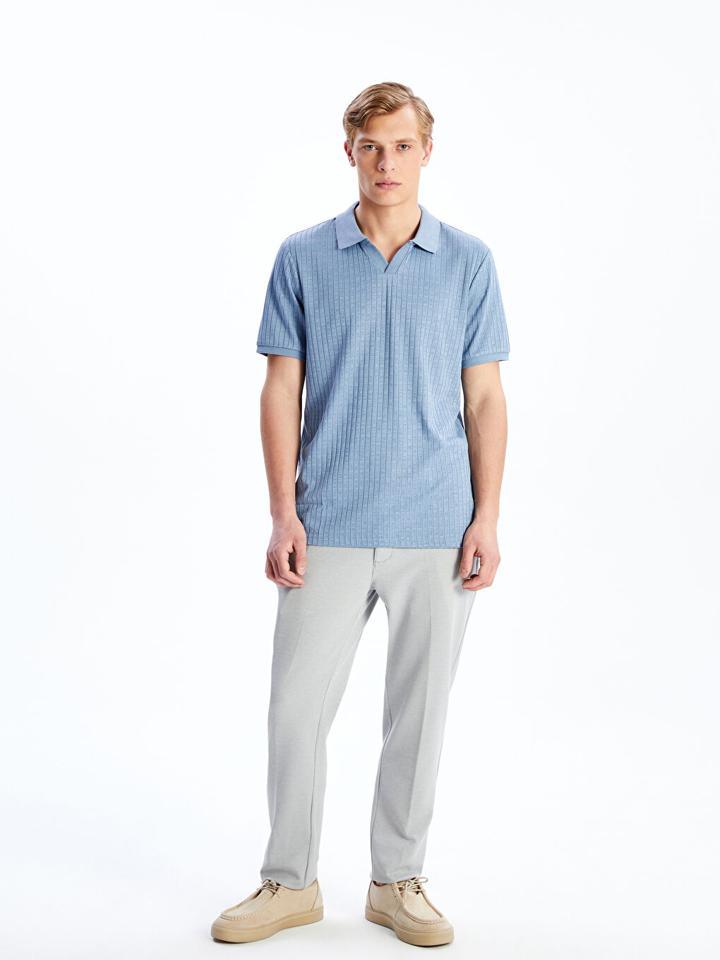 LCW Vision Men's Polo Neck T-Shirt -S5G358Z8-CTD