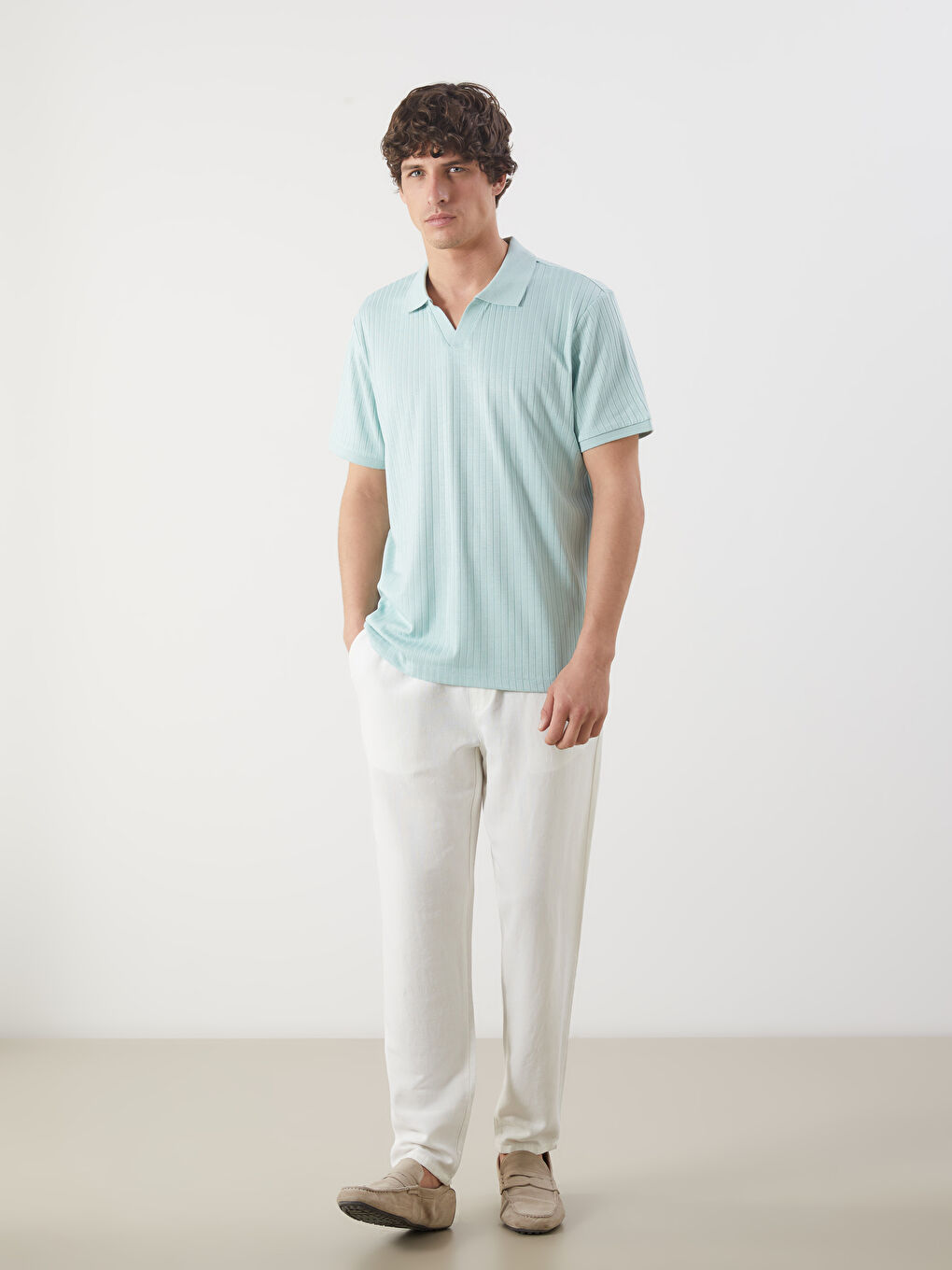 LCW Vision Men's Polo Neck T-Shirt -S5G358Z8-KG6