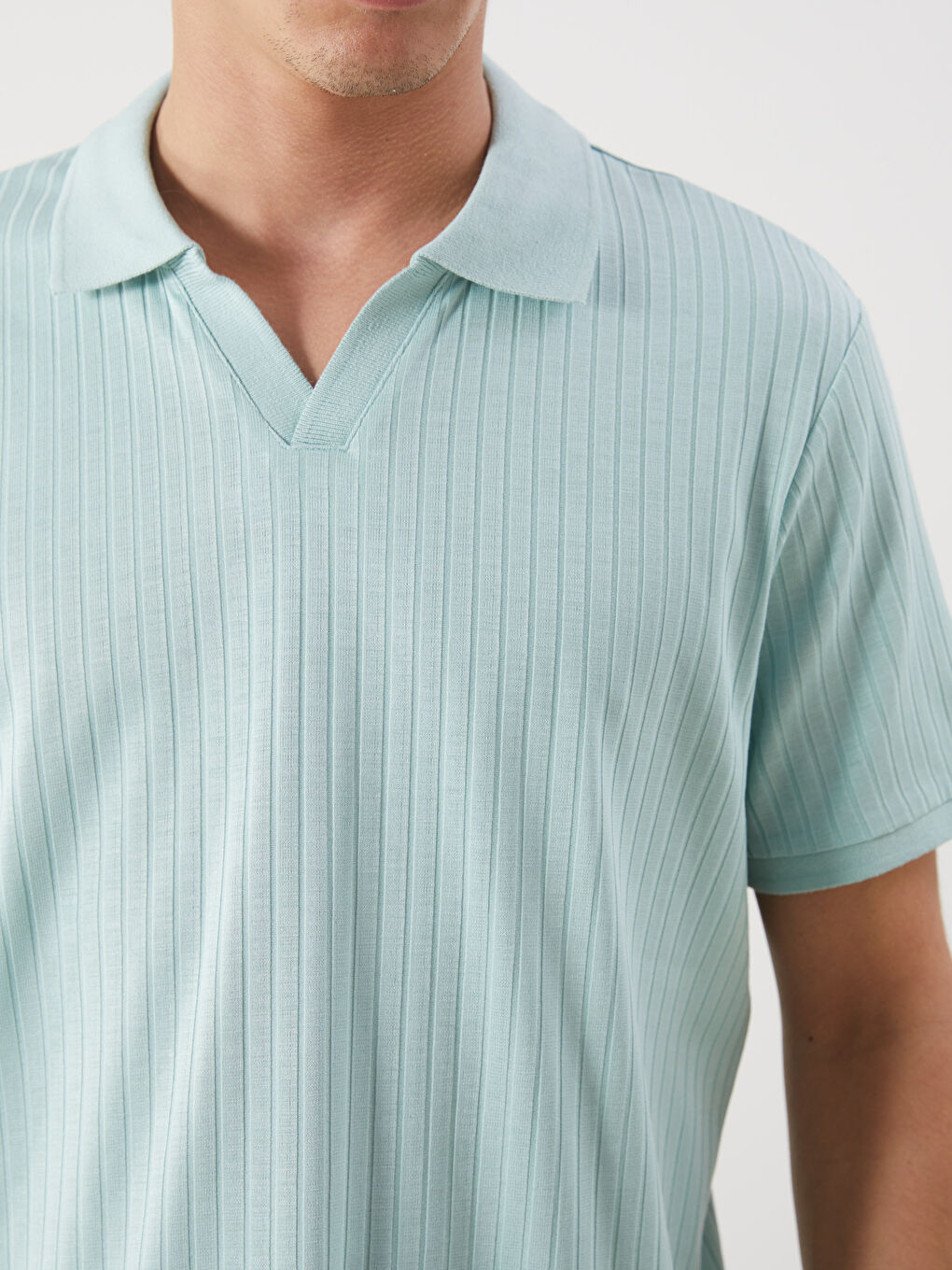 LCW Vision Men's Polo Neck T-Shirt -S5G358Z8-KG6