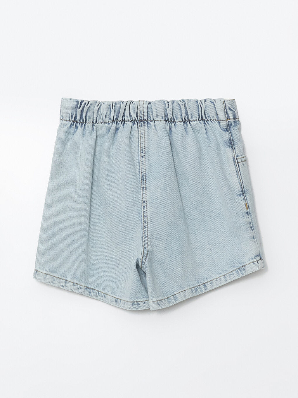 LCW ECO Mavi Beli Lastikli Kız Çocuk Jean Şort Etek - 2