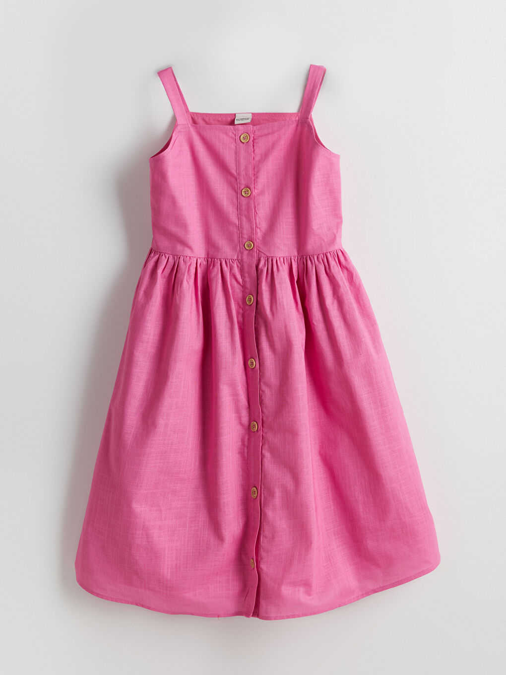 LC Waikiki Plain Buttoned Girls' Dress -S5G385Z4-GWG