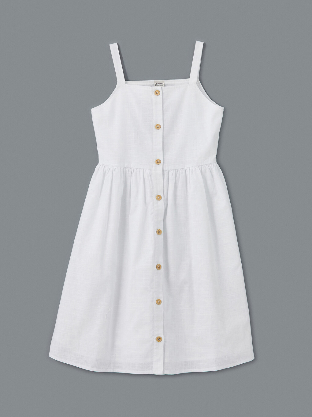 Plain Buttoned Girls' Dress