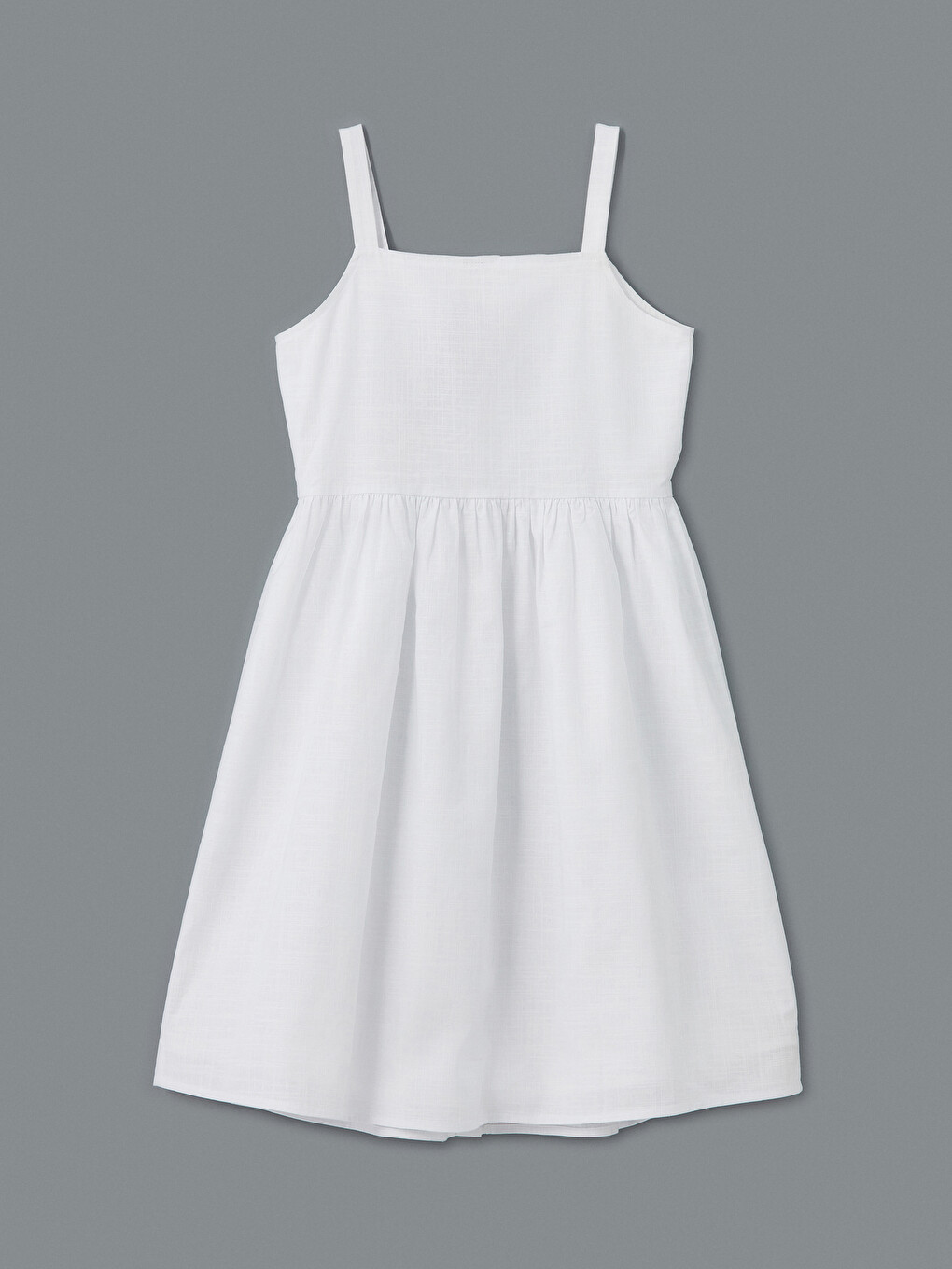 Plain Buttoned Girls' Dress-1
