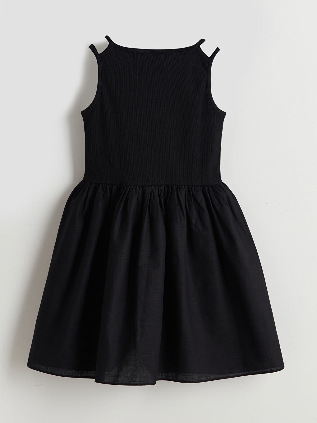 LCW Kids Plain Pleated Girls' Above Knee Dress -S5G386Z4-CVL