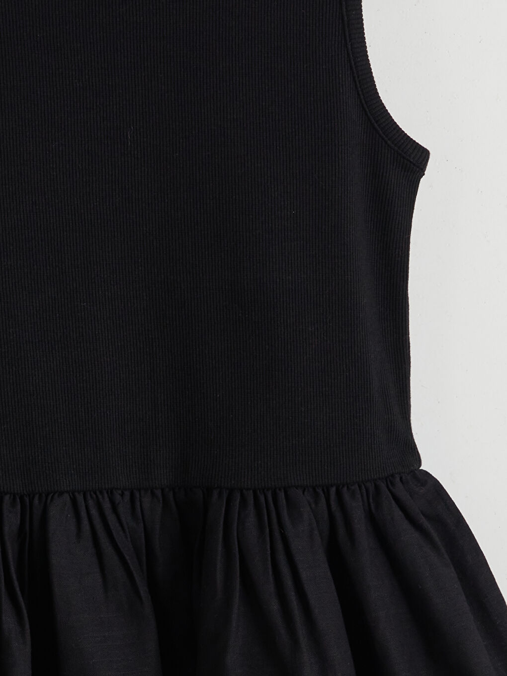 LCW Kids Plain Pleated Girls' Above Knee Dress -S5G386Z4-CVL