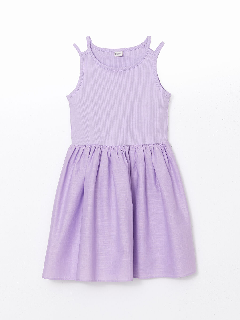 Plain Pleated Girls' Above Knee Dress -S5G386Z4-YTD