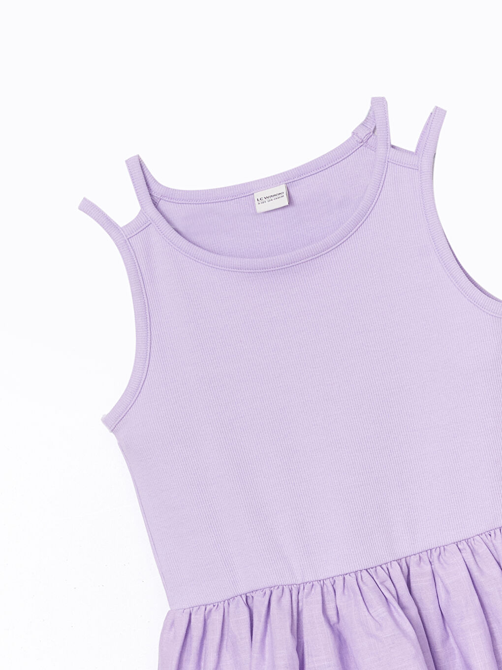 Plain Pleated Girls' Above Knee Dress -S5G386Z4-YTD