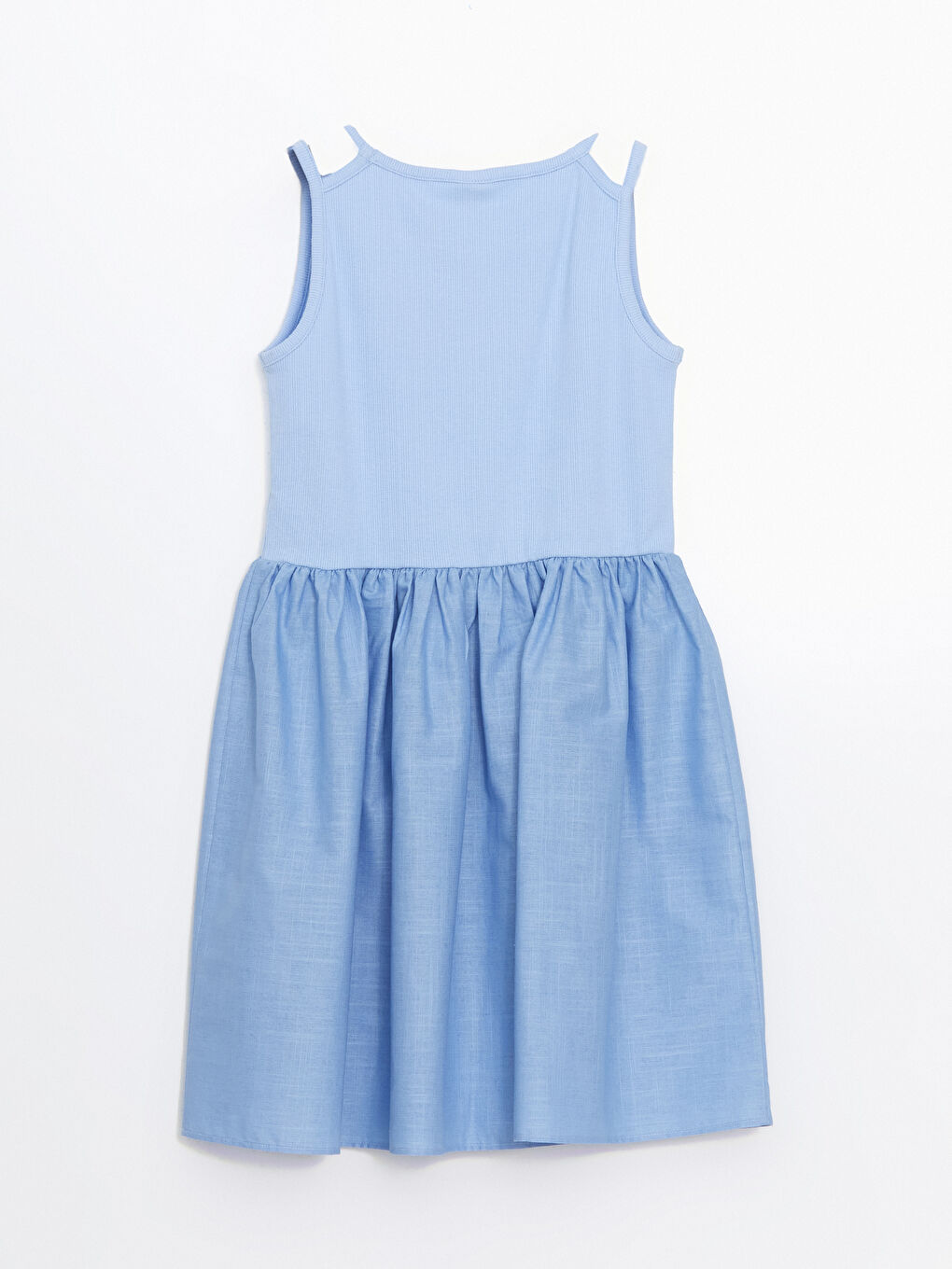 Plain Pleated Girls' Above Knee Dress -S5G386Z4-YTE