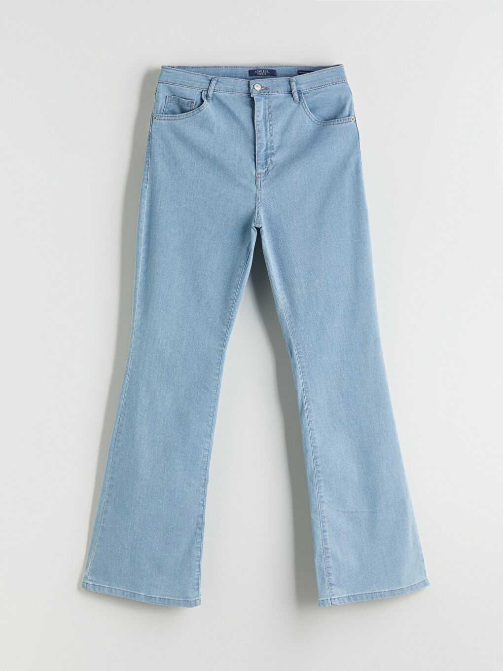 İndigo Crop Flare Kadın Jean Pantolon-4