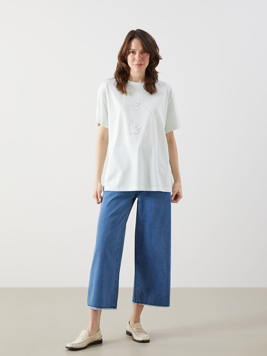 Wideleg Women's Jeans -S5G390Z8-507