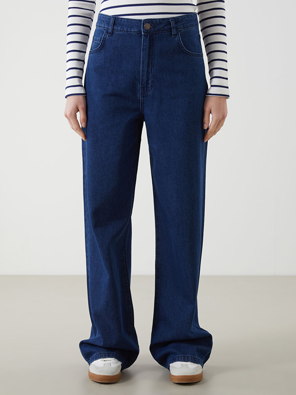 LCW ECO Indigo Wideleg Kadın Jean Pantolon - 1