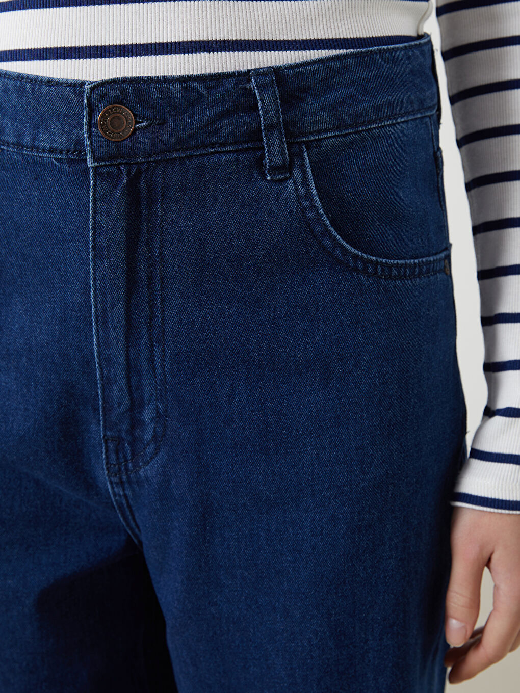 LCW ECO Indigo Wideleg Kadın Jean Pantolon - 2