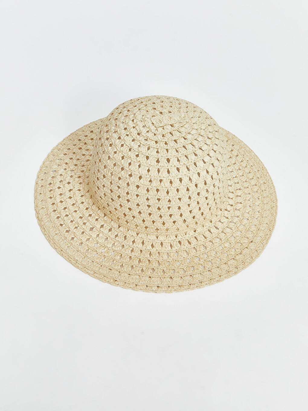 LCW ACCESSORIES Bej Hasır Kadın Fötr Şapka - 3