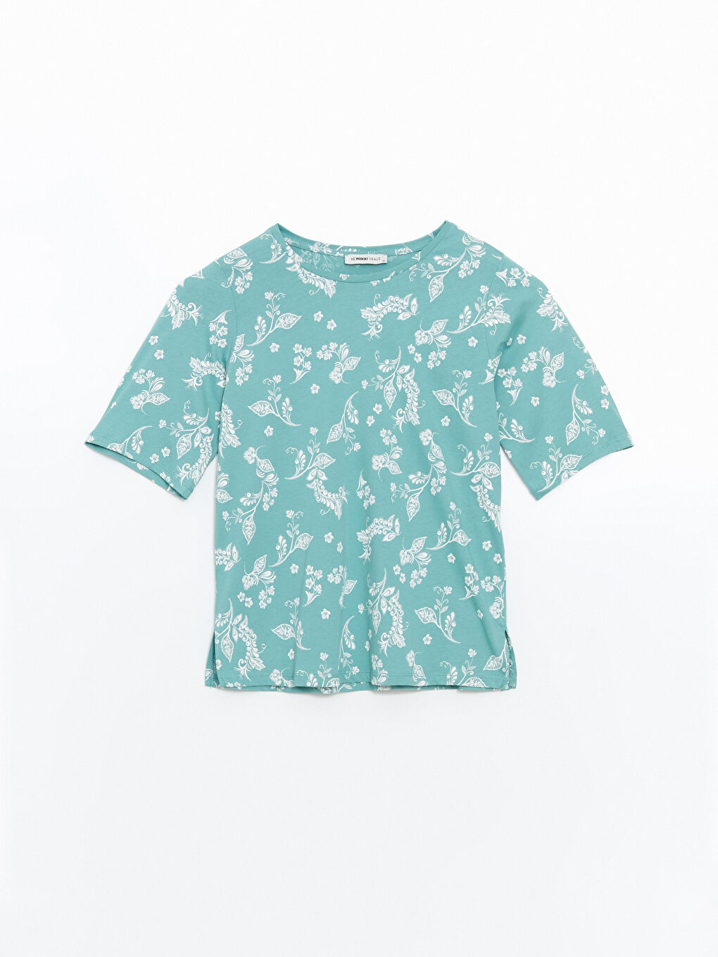 تي شيرت نساء بعنق مدور زهري-4