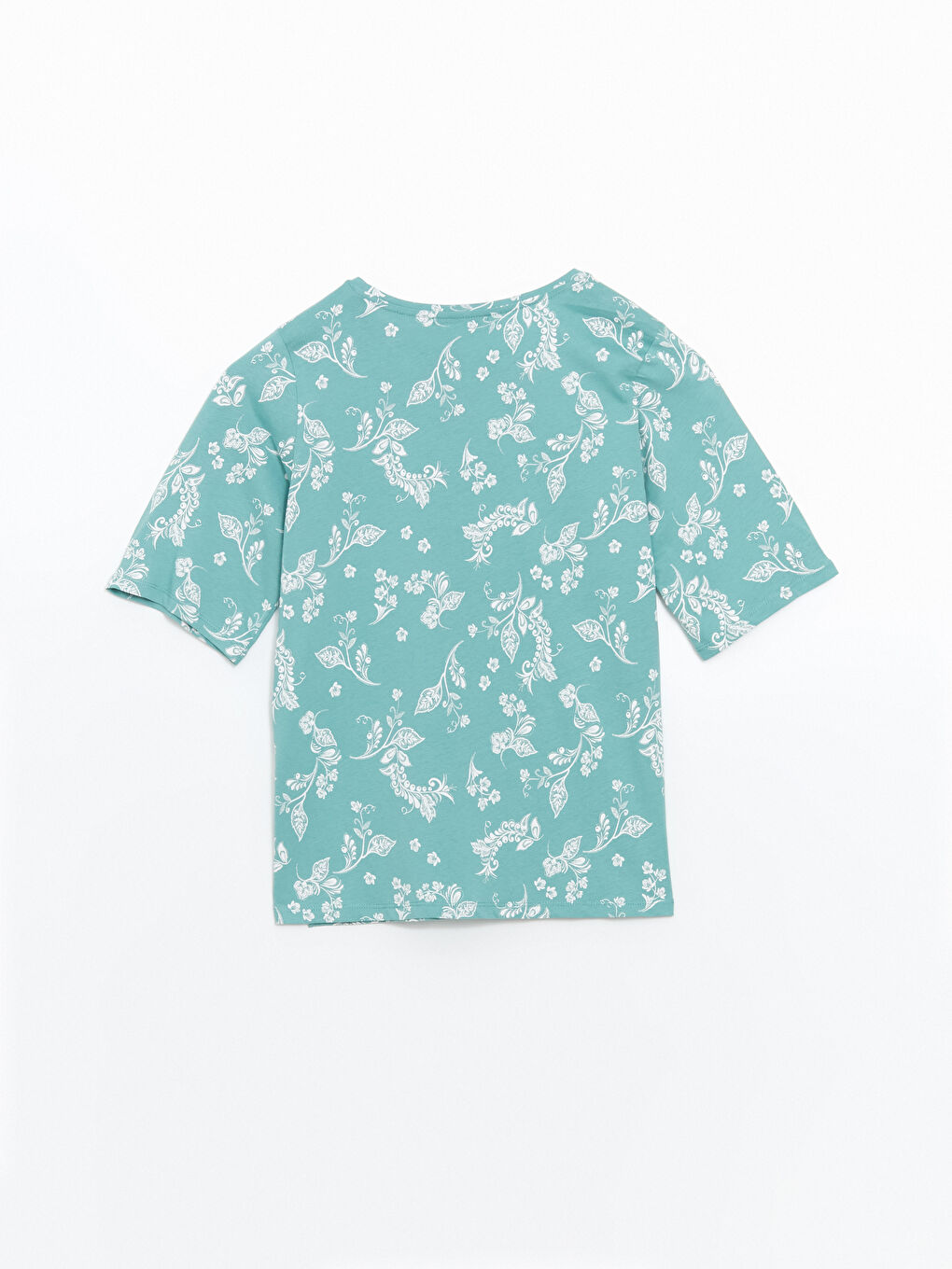 تي شيرت نساء بعنق مدور زهري-5