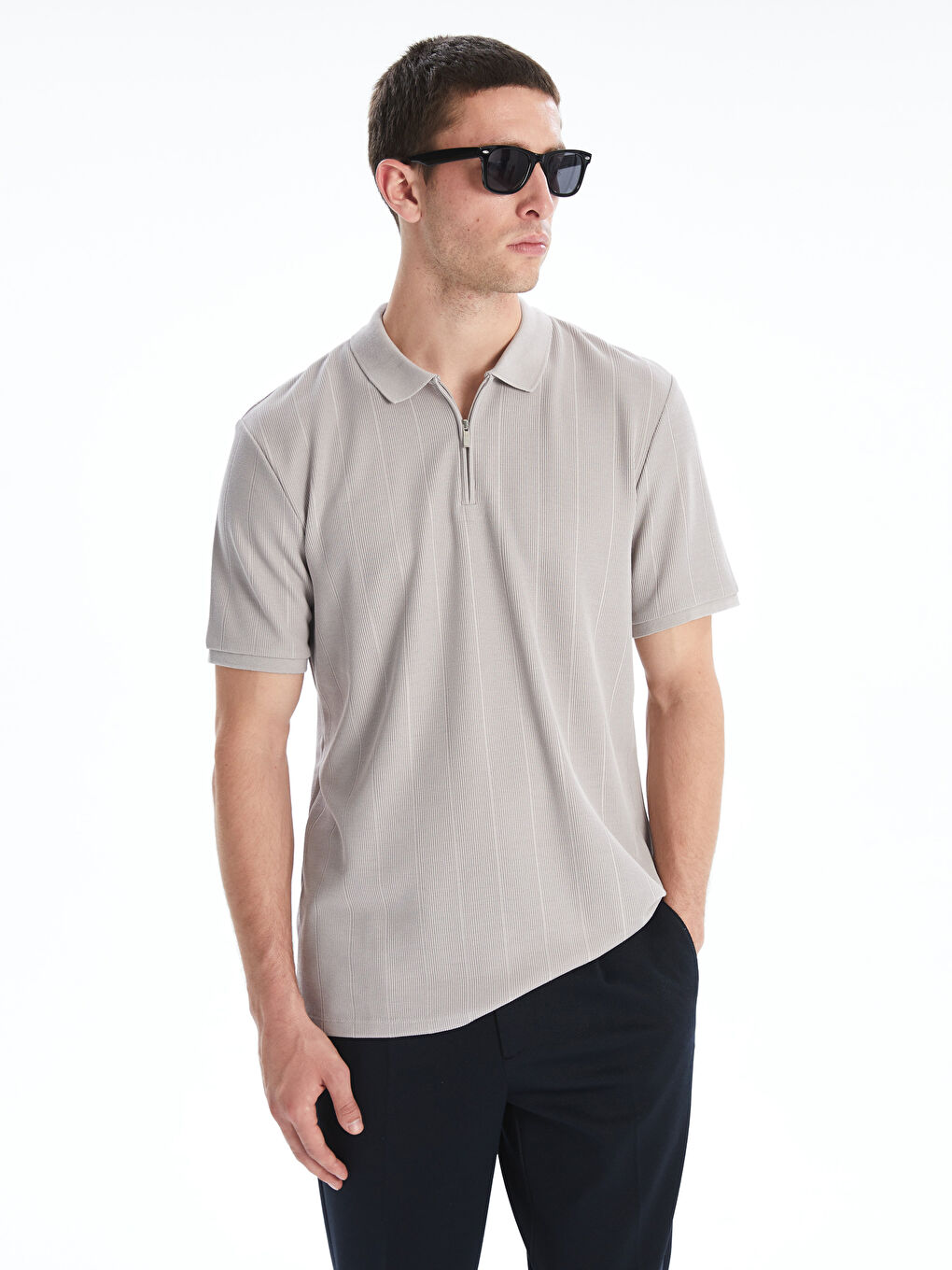 Men's Polo Neck T-Shirt -S5G422Z8-J0B