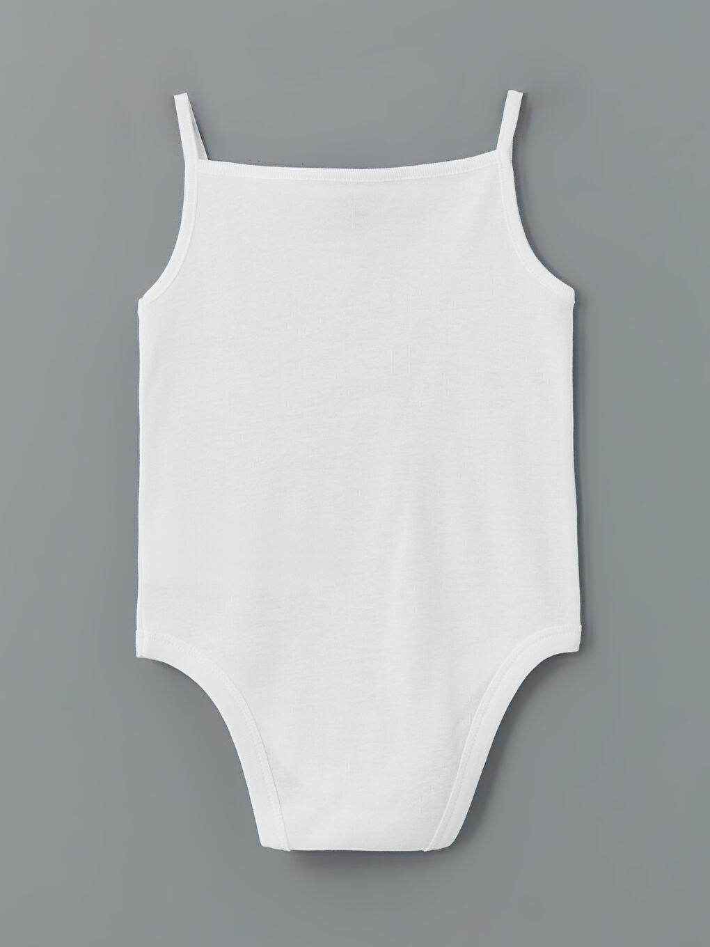 Ekru Askılı Kız Bebek Çıtçıtlı Body-3