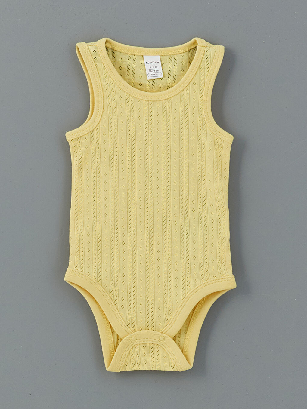Sarı Bisiklet Yaka Basic Erkek Bebek Çıtçıtlı Bodysuit