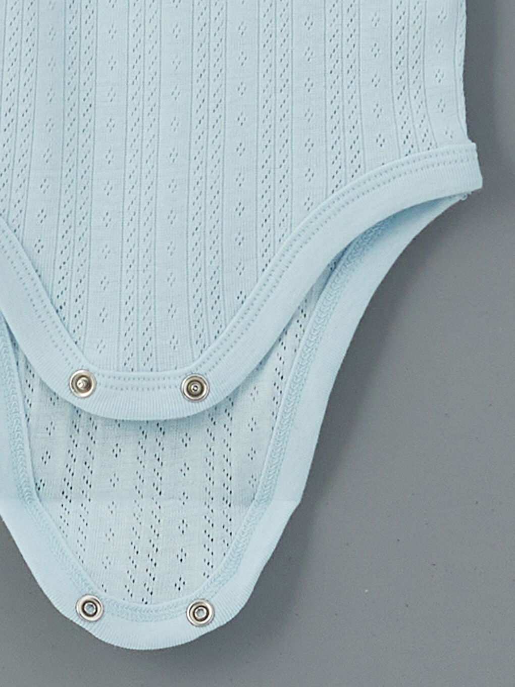 Mavi Bisiklet Yaka Basic Erkek Bebek Çıtçıtlı Bodysuit-2