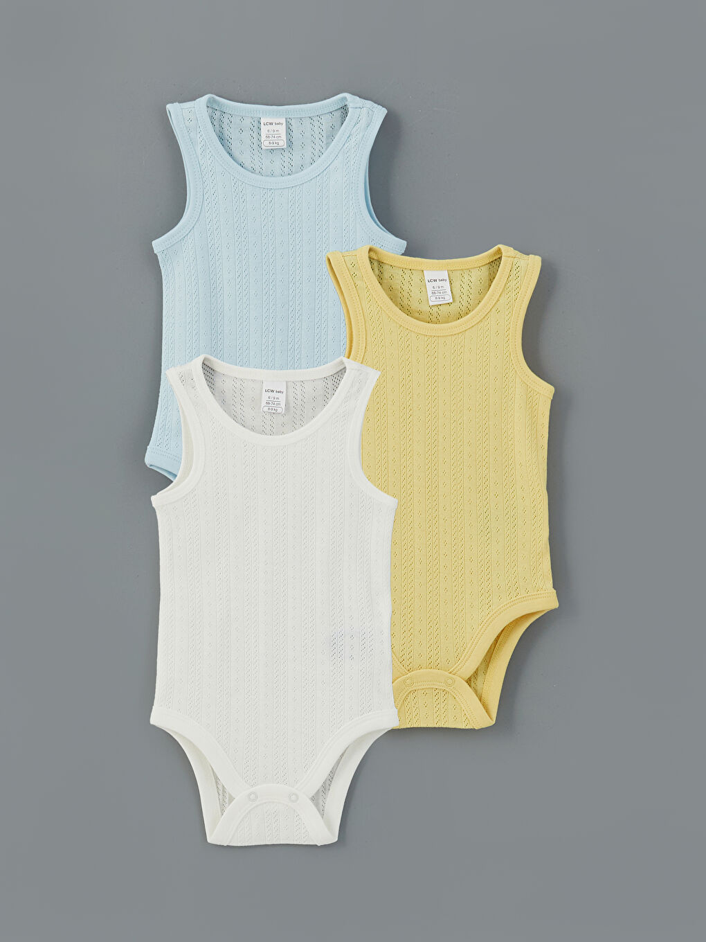 Crew Neck Basic Baby Girl Snap-On Body 3-Piece -S5G456Z1-FUX