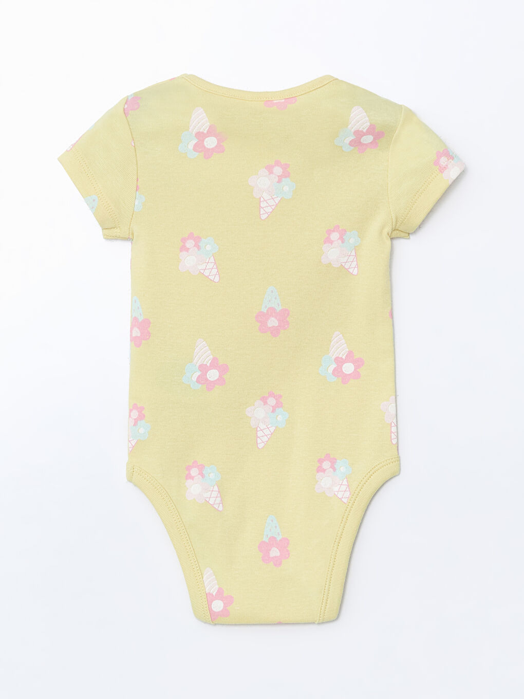 Crew Neck Short Sleeve Floral Baby Girl Snap-On Bodysuit 2-Piece -S5G462Z1-JM1