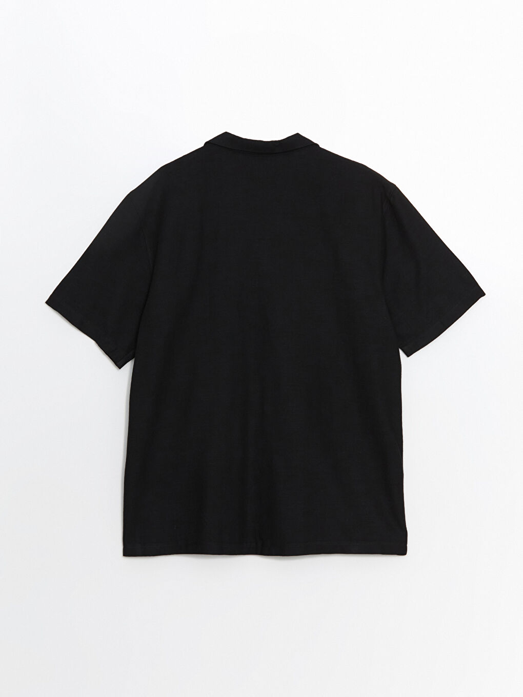 Ерлерге арналған зығыр тәріздес қысқа жеңді стандартты пішімді жейде-9