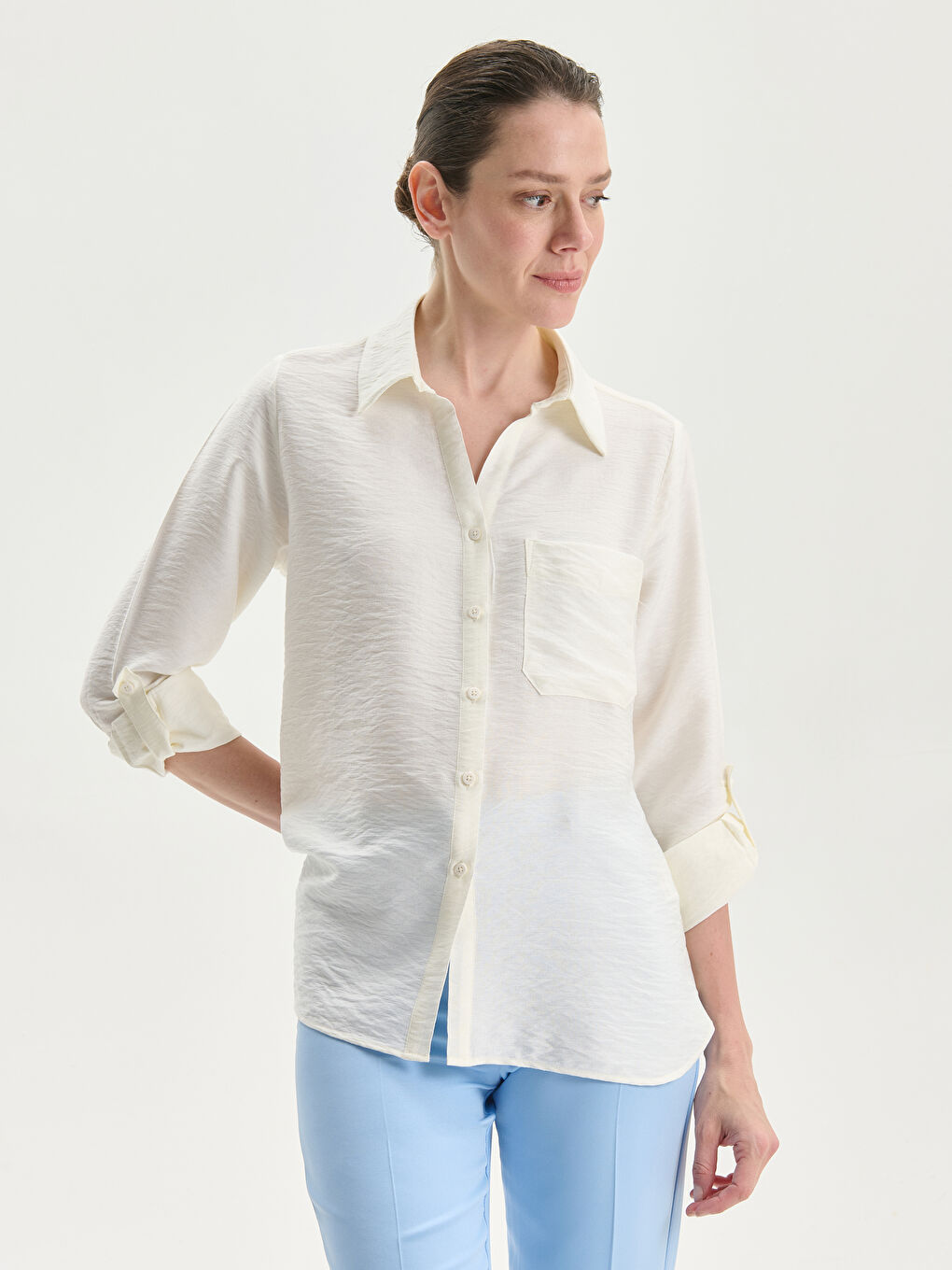 LCWAIKIKI Classic Regular Fit Women's Shirt -S5G487Z8-EEW