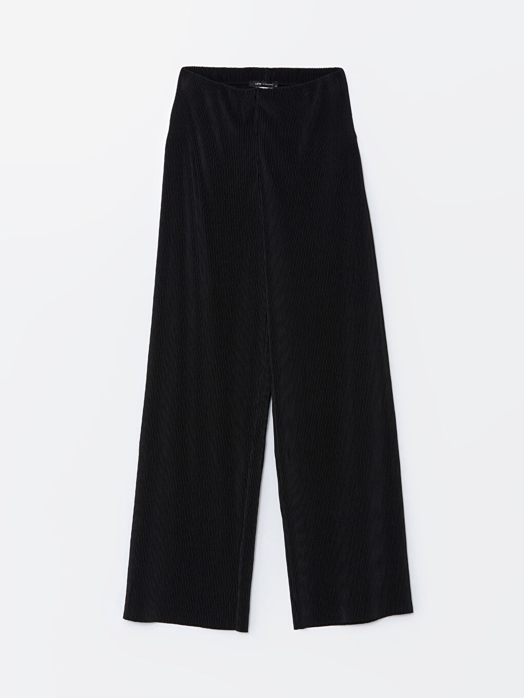 Elasticated Waist Textured Wide Leg Women's Trousers -S5G494Z8-CVL