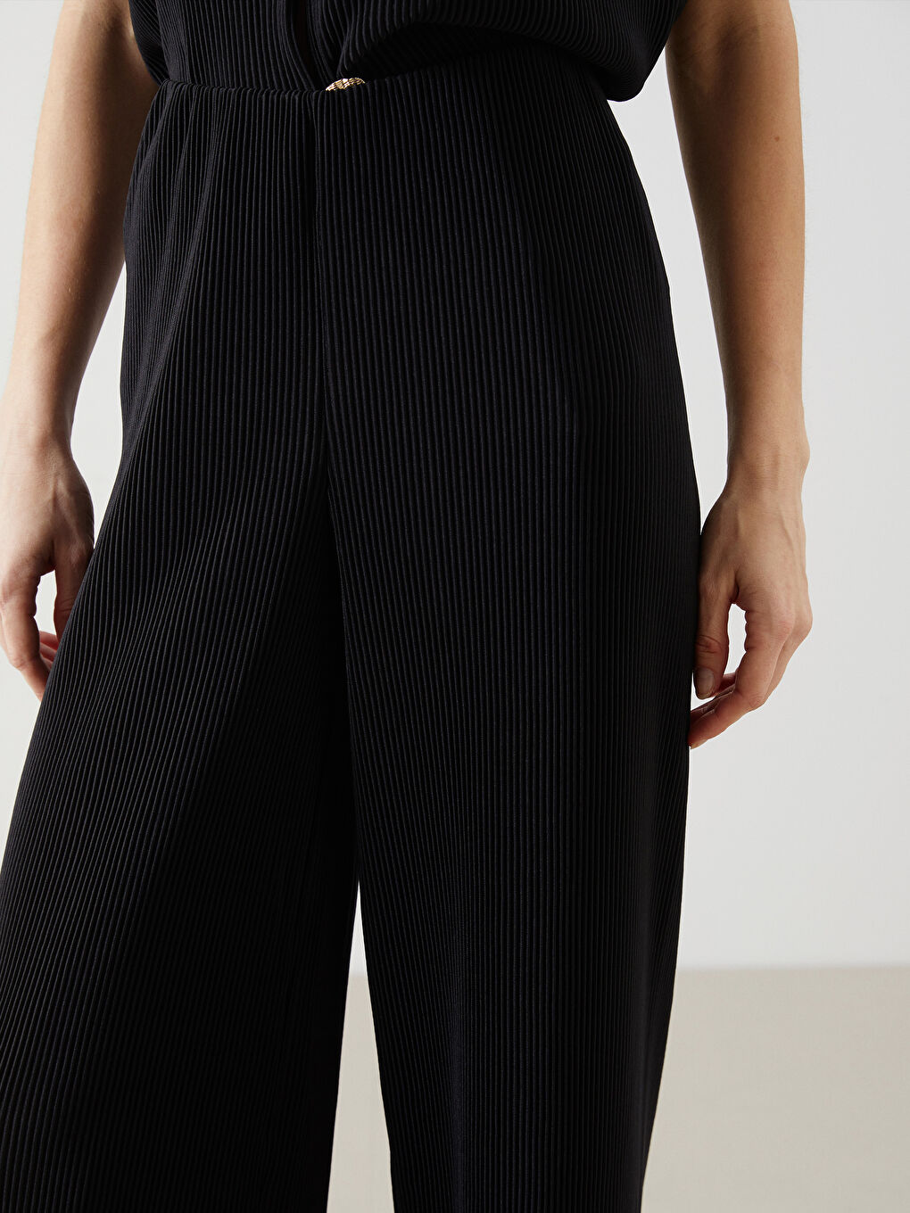 LCW Vision Damenhose mit Weitem Bein und Elastischem Bund -S5G495Z8-CVL