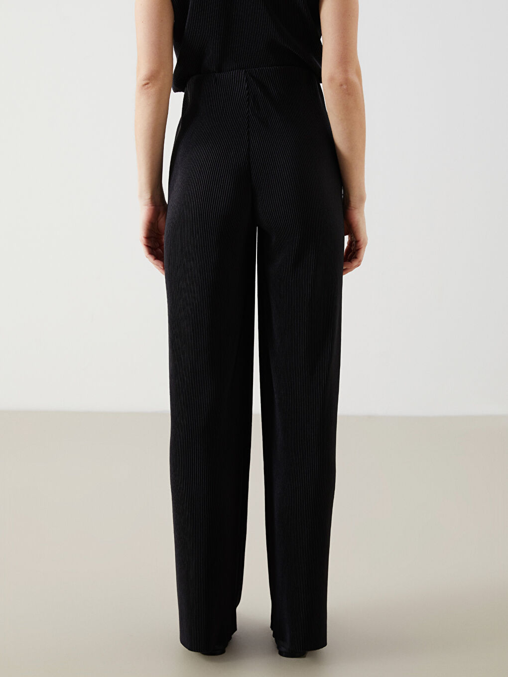 LCW Vision Damenhose mit Weitem Bein und Elastischem Bund -S5G495Z8-CVL
