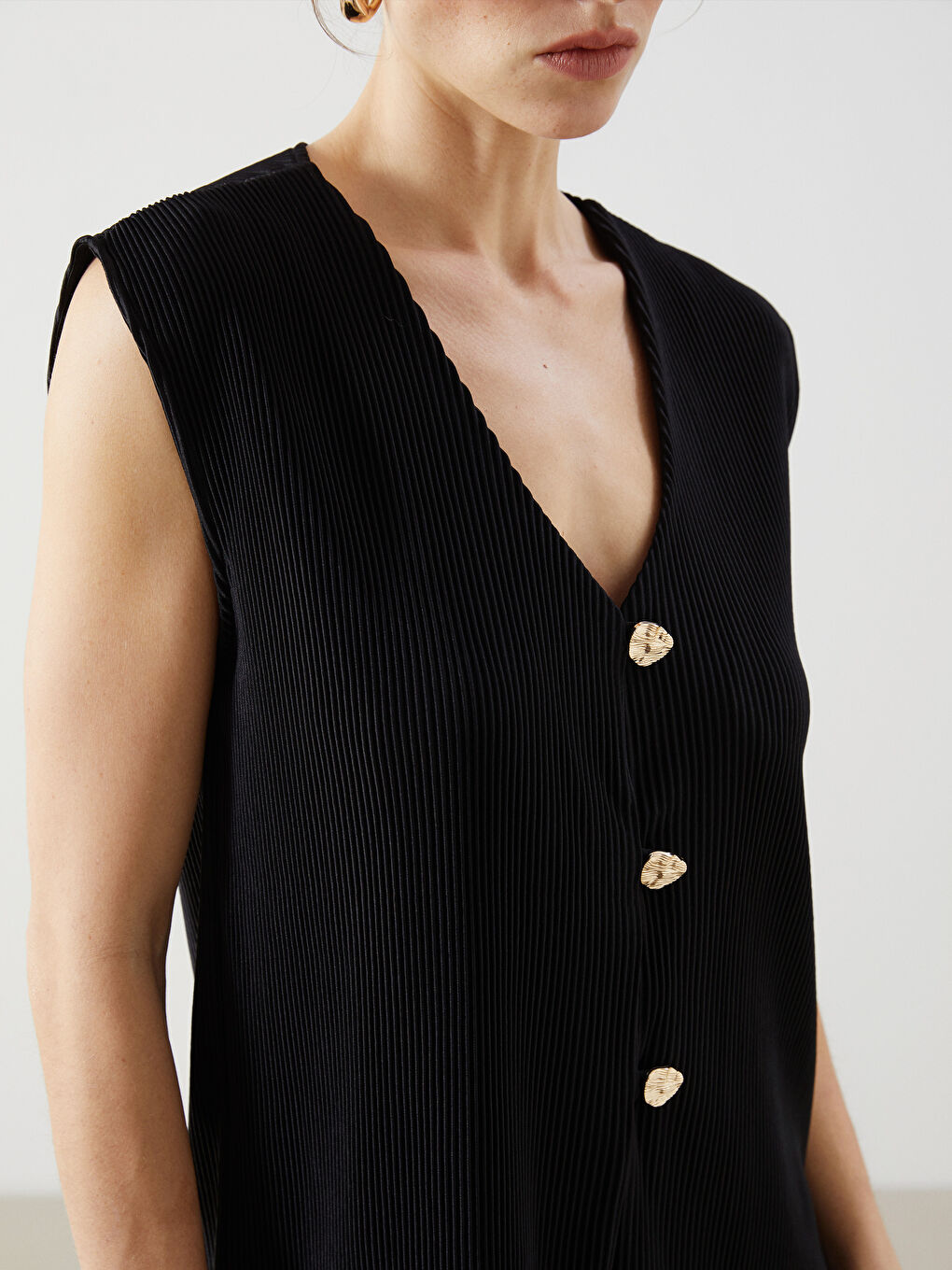 LCW Vision V-Neck Women's Waistcoat -S5G496Z8-CVL