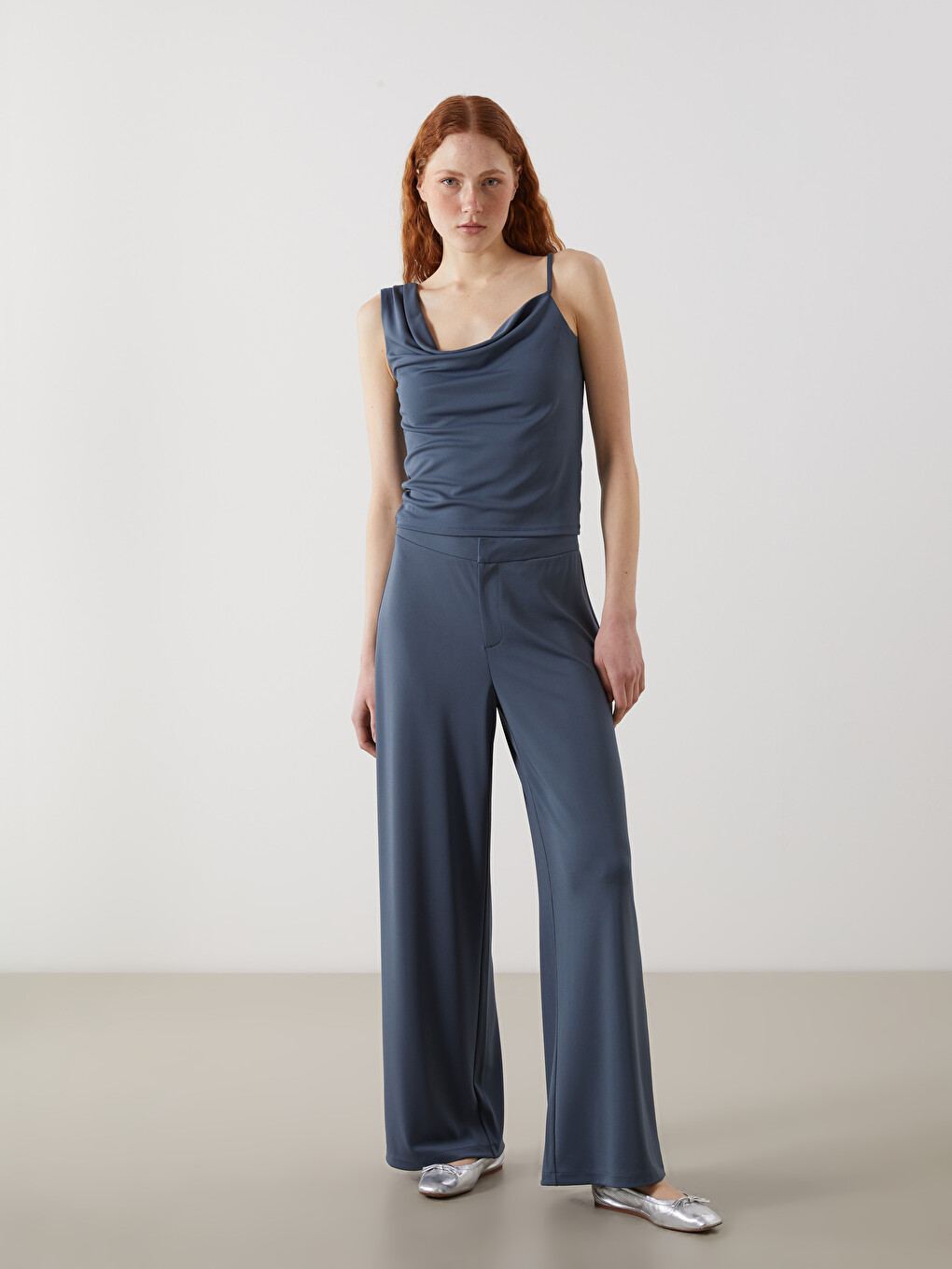 Elastic Waist Women's Crepe Pants