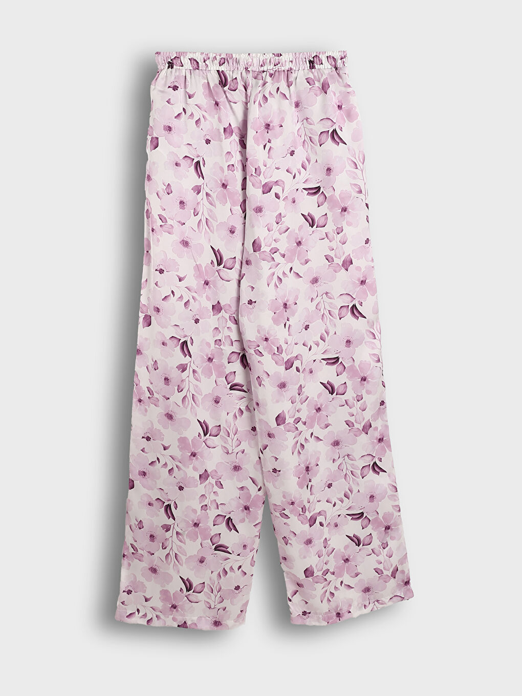 Elasticated Waist Patterned Women's Trousers-1