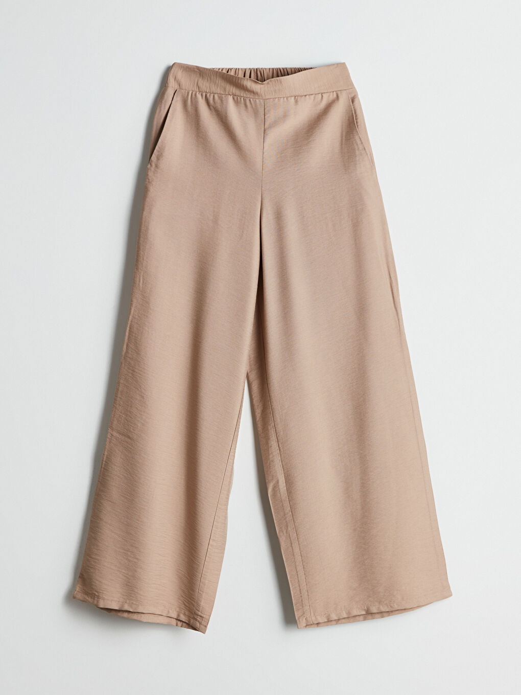 Wide Leg Women Trousers With Elastic Waist -S5G514Z8-JKX