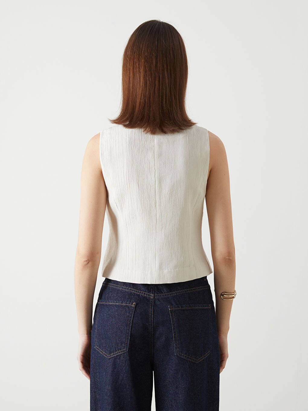 V-Neck Women's Waistcoat -S5G518Z8-MSD