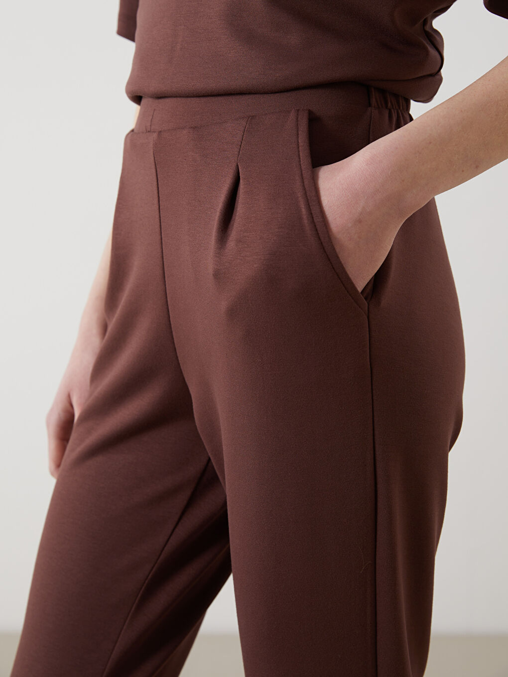 Women's Elastic Waist Sweatpants -S5G524Z8-HGT
