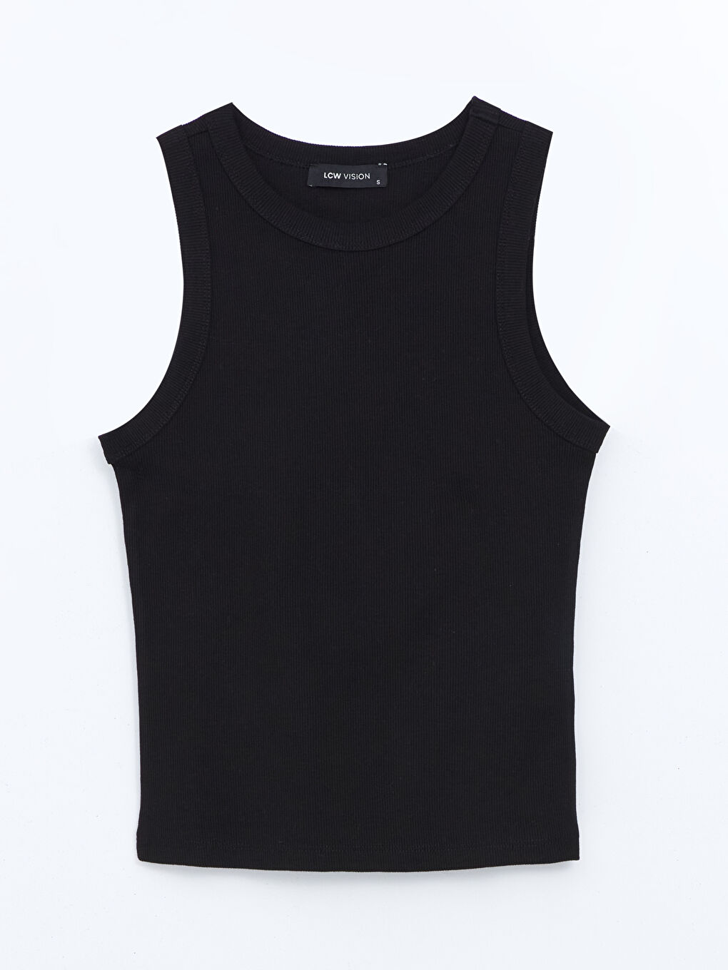 Crew Neck Textured Women's Tank Top -S5G525Z8-CVL
