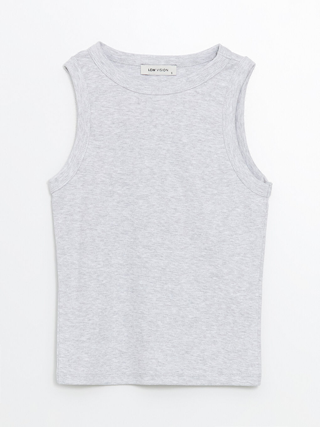 Crew Neck Textured Women's Tank Top -S5G525Z8-EEZ