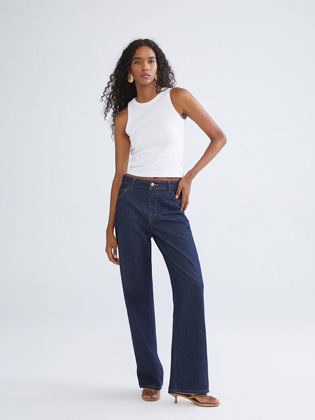 Crew Neck Textured Women's Tank Top-1