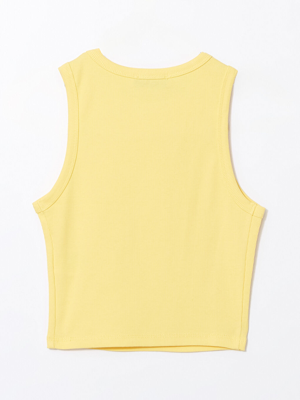 Crew Neck Textured Women's Crop Top -S5G526Z8-FSG